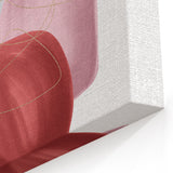 Minimalist abstract canvas prints – blush pink and red wall art