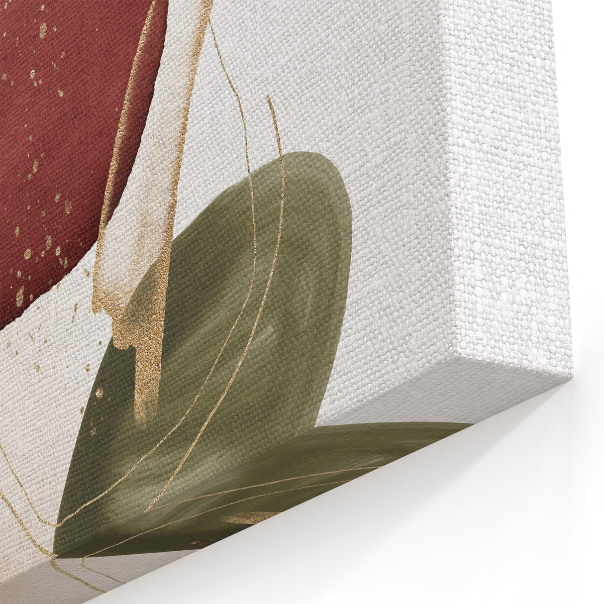 Minimalist wall art for modern interiors – burgundy and olive print