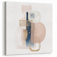 Modern geometric wall decor – navy and blush minimalist canvas art