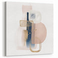 Modern geometric wall decor – navy and blush minimalist canvas art
