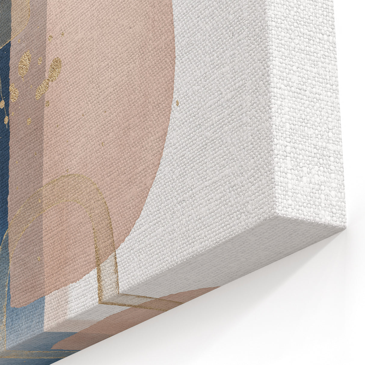Modern geometric wall decor – navy and blush minimalist canvas art