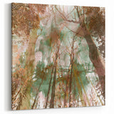 Textured Acrylic Wall Art – Nature-Inspired Abstract Forest Print