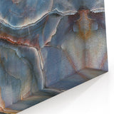 Timeless Textures Abstract Wall Art – Blue Onyx-Inspired Canvas Print