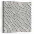 Contemporary Framed Abstract Art – Textured Wave Pattern in Silver