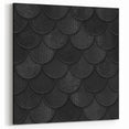 Large Abstract Wall Decor – Black Scaled Texture with Matte Finish
