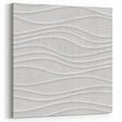 Timeless Textures Abstract Wall Art – Wavy Layered White Pattern