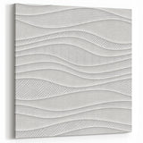 Timeless Textures Abstract Wall Art – Wavy Layered White Pattern