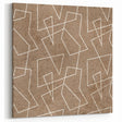 Modern Abstract Canvas Prints – Geometric Line Art on Brown Texture