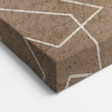 Modern Abstract Canvas Prints – Geometric Line Art on Brown Texture