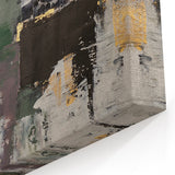 Earthen Harmony Abstracts - Contemporary Canvas Art with Gold Accents
