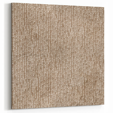 Large Abstract Wall Decor – Neutral Dot Texture on Earthy Brown Base