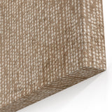 Large Abstract Wall Decor – Neutral Dot Texture on Earthy Brown Base