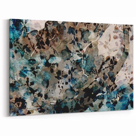 Earthen Harmony Abstracts – Teal and Beige Modern Abstract Wall Art