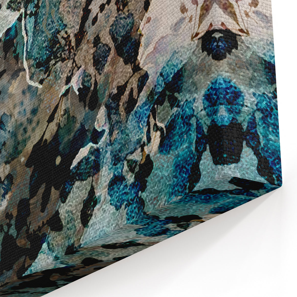Earthen Harmony Abstracts – Teal and Beige Modern Abstract Wall Art