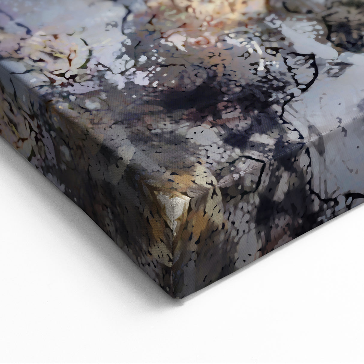 Earthen Harmony Abstracts – Moody Blue and Brown Modern Wall Art