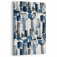Earthen Harmony Abstracts – Navy and Gray Minimalist Wall Art Print