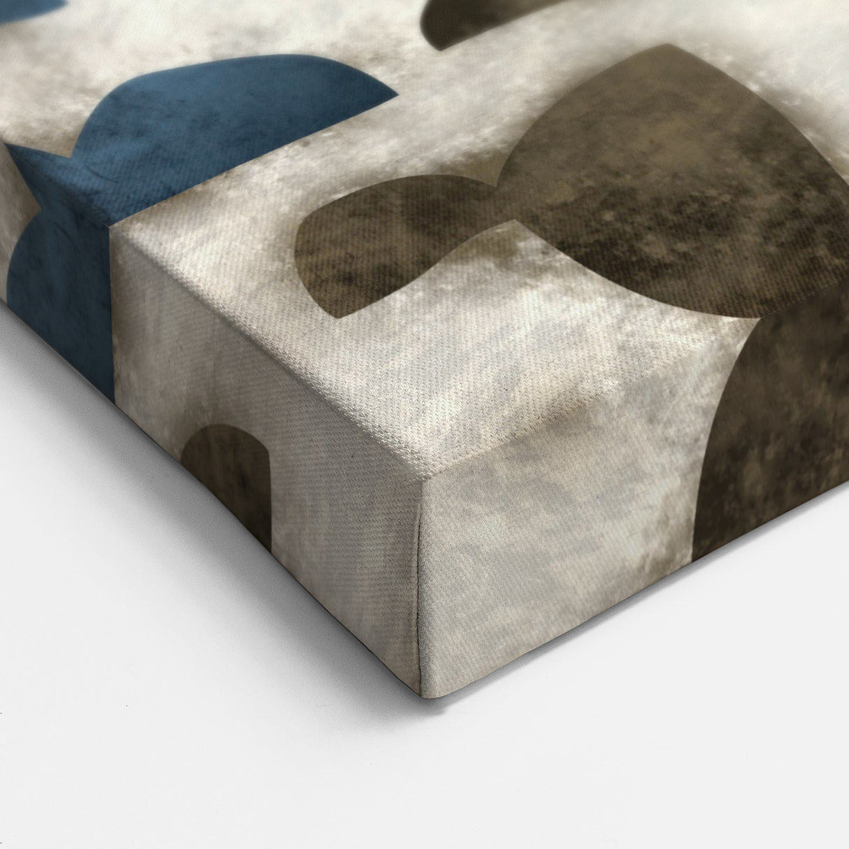 Large Abstract Wall Decor - Textured Art in Blue and Earth Tones