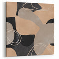 Earthen Harmony Abstracts – Beige and Black Modern Minimalist Wall Art