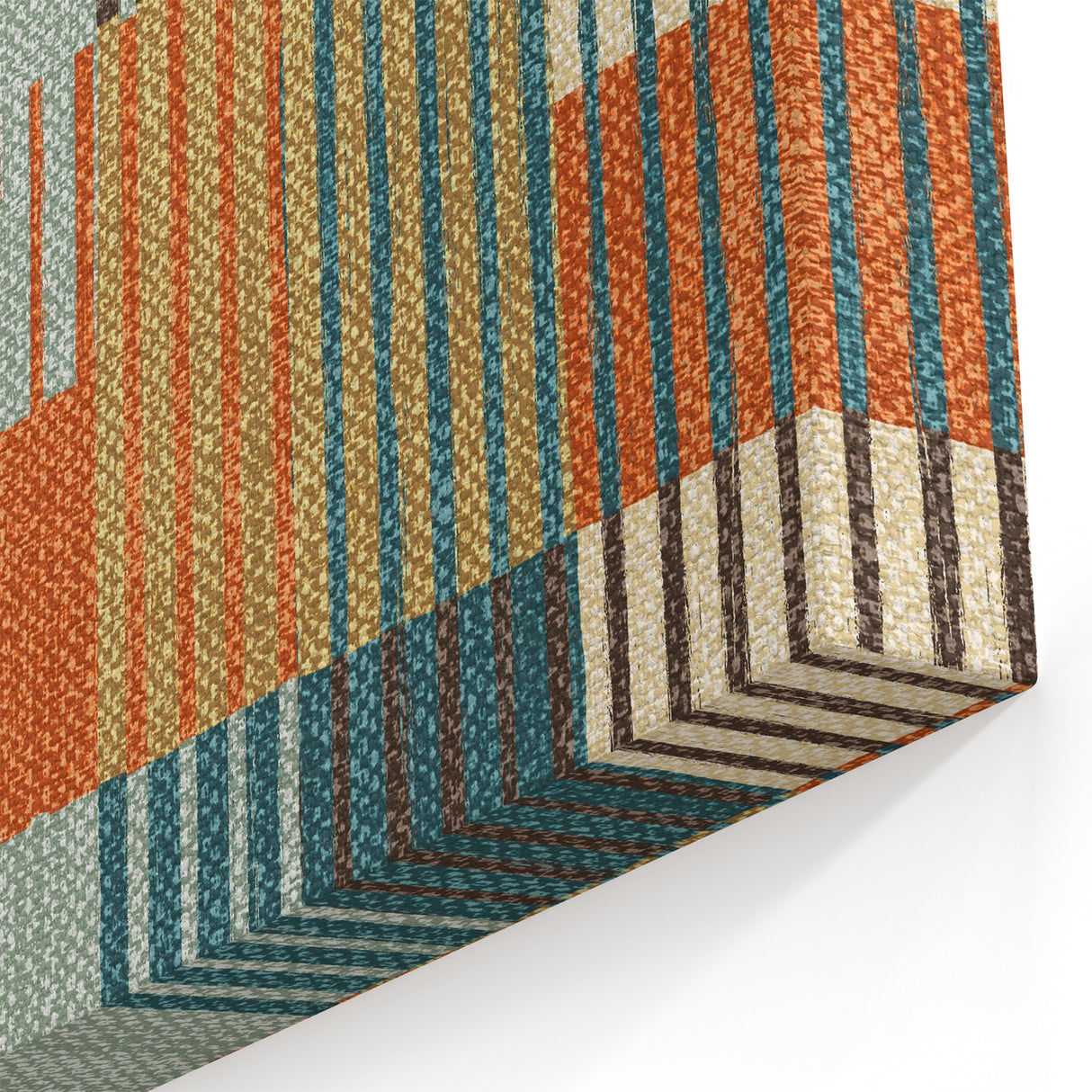 Timeless Textures Abstract Wall Art - Retro Grid in Warm Tones