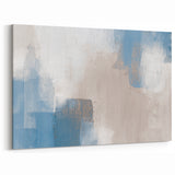 Earthen Harmony Abstracts – Soft Blue and Beige Minimalist Wall Art