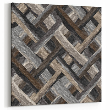 Minimalist Textured Art Pieces - Interwoven Neutrals in Motion
