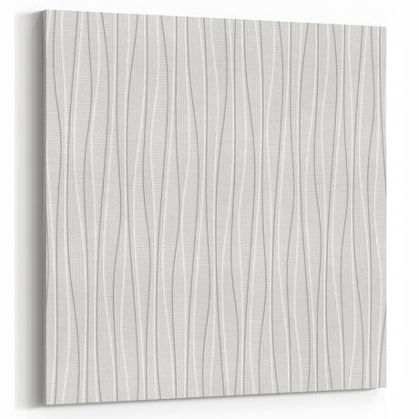 Textured Acrylic Wall Art - Vertical Wave Lines in Soft Neutrals