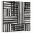 Modern Abstract Canvas Prints - Bold Black and White Line Blocks
