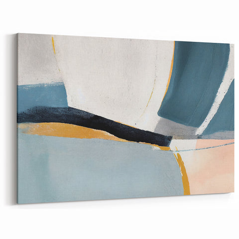Buy Abstract Textured Wall Art Online - Soft Curves in Coastal Tones