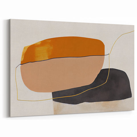 Shop Modern Abstract Canvas Prints - Bold Shapes in Earth Tones