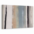 Textured Acrylic Wall Art – Gray Blue and Neutral Vertical Layers