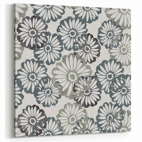 Contemporary Framed Abstract Art – Muted Floral Texture Print