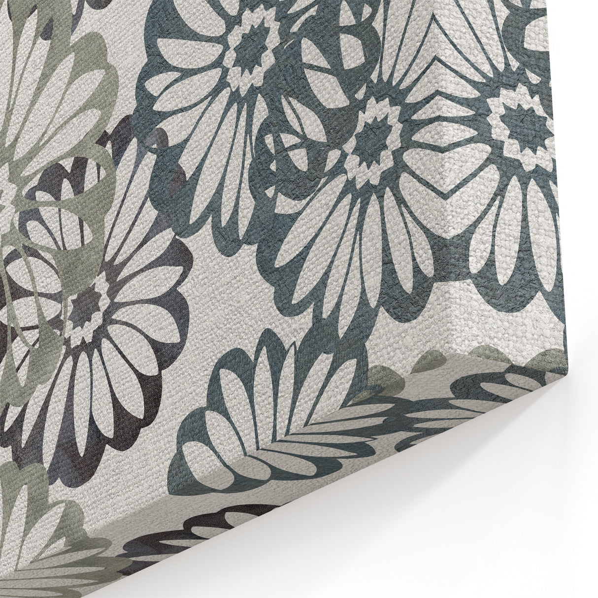 Contemporary Framed Abstract Art – Muted Floral Texture Print