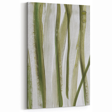 Earthen Harmony Abstracts – Olive Green and Light Gray Wall Art