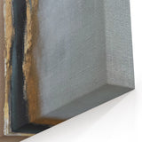 Large Abstract Wall Decor – Textured Gold, Black, and Teal Accent