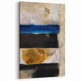 Textured Acrylic Wall Art – Bold Blue, Black, and Gold Layered Strokes