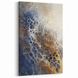 Large Abstract Wall Decor – Navy, Beige, and Gold Organic Pattern