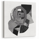 Minimalist Abstract Wall Art – Black and White Geometric Collage