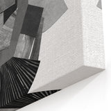 Minimalist Abstract Wall Art – Black and White Geometric Collage