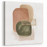 Geometric Minimalist Abstract Wall Art – Modern Earth Tone Design