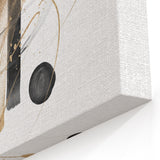Abstract Geometric Framed Art – Minimalist Black and Gold Wall Décor