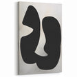 Geometric Minimalist Abstract Wall Art – Bold Black Organic Shapes