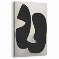 Geometric Minimalist Abstract Wall Art – Bold Black Organic Shapes