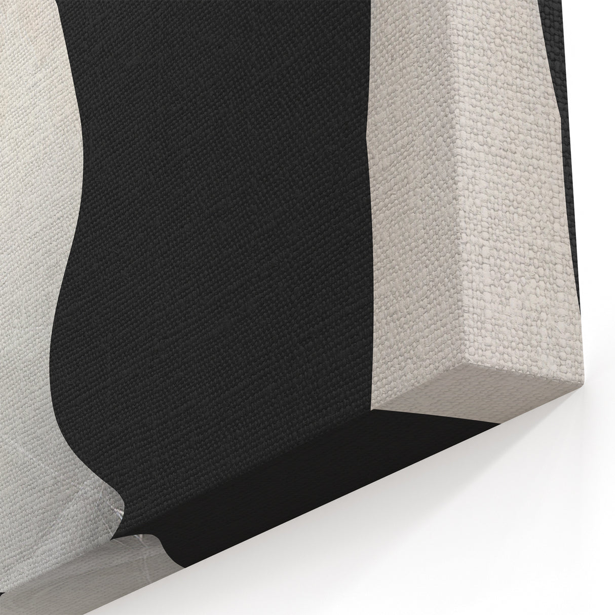 Geometric Minimalist Abstract Wall Art – Bold Black Organic Shapes
