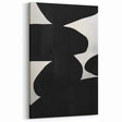 Geometric Minimalist Abstract Wall Art – Bold Black and White Shapes