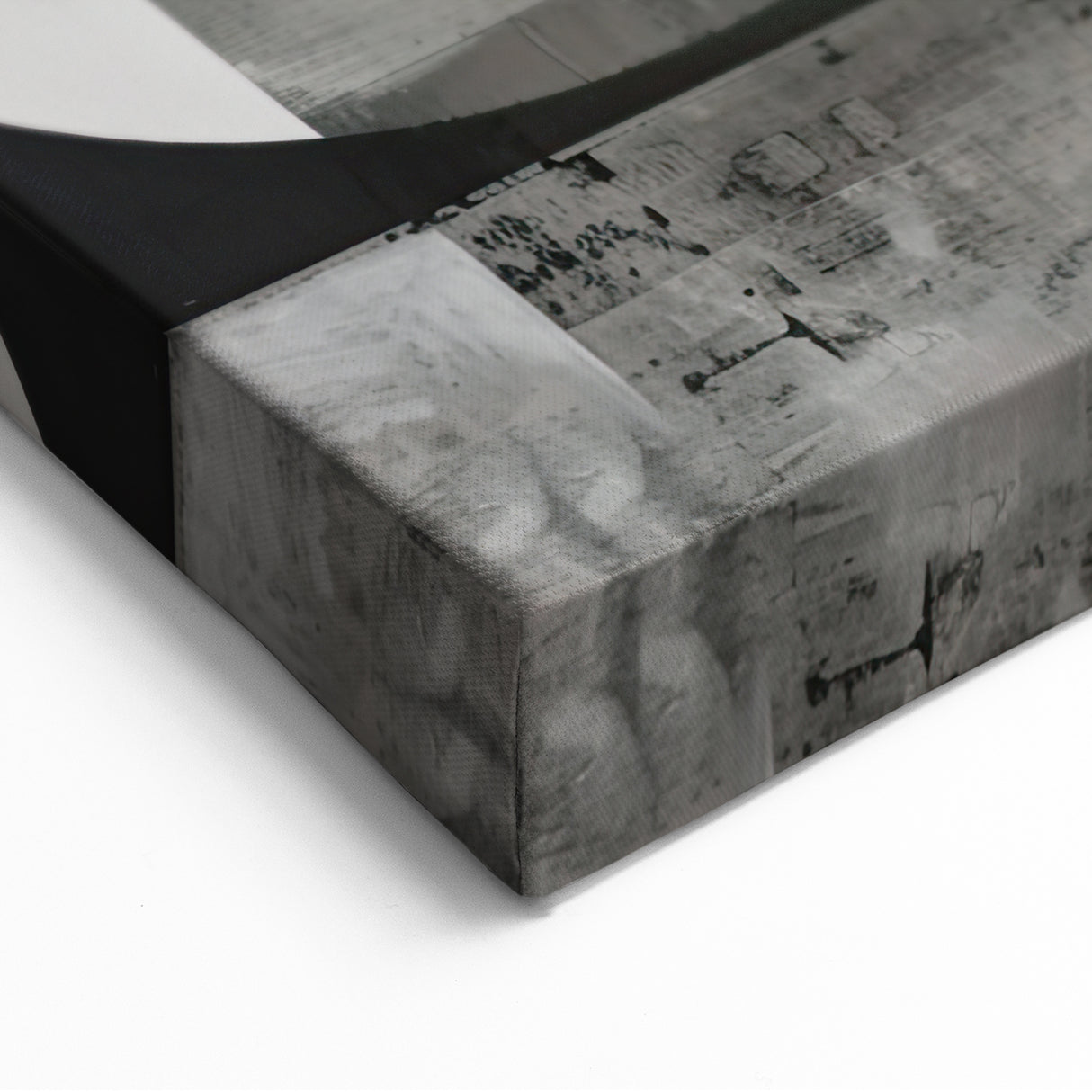 Contemporary Minimalist Wall Art – Geometric Black & Gray Print