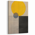 Minimalist Abstract Canvas Prints – Yellow & Gray Geometric Wall Art
