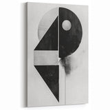 Geometric Minimalist Abstract Wall Art – Black and White Modern Print