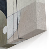 Abstract Geometric Framed Art – Modern Minimalist Black & Beige Print