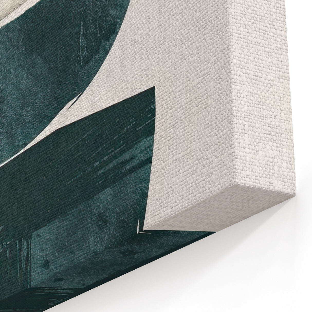 Modern Geometric Wall Decor – Minimalist Abstract Teal & Black Print