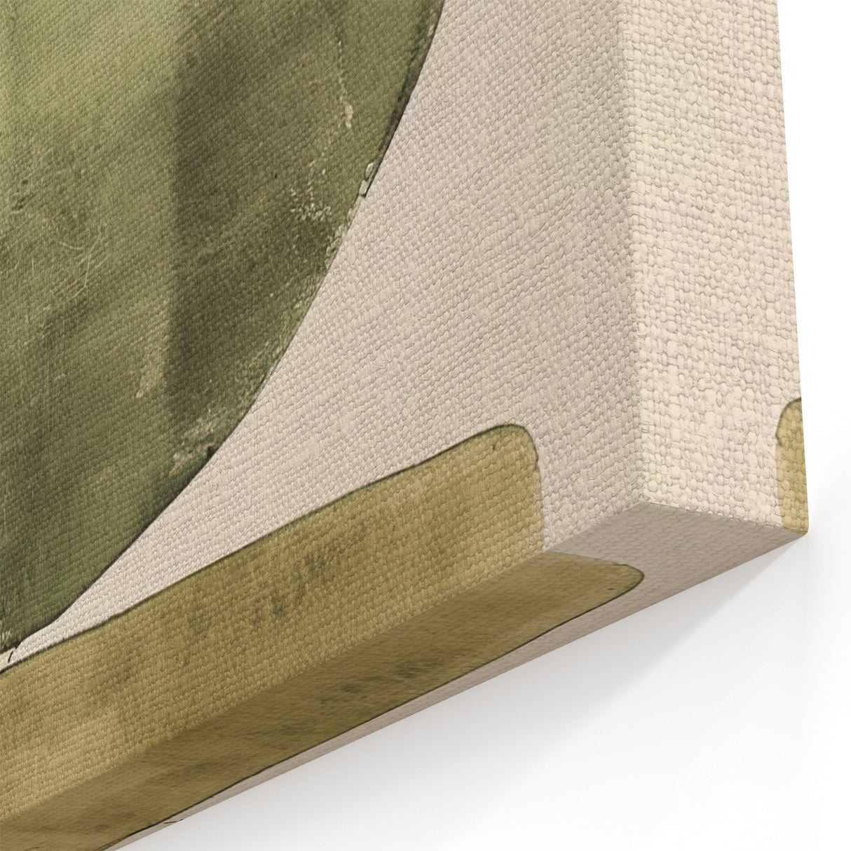 Minimalist Abstract Canvas Prints – Olive Green Geometric Wall Art